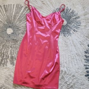 Hot pink mini dress Size L Forever 21